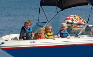 Kids in boat